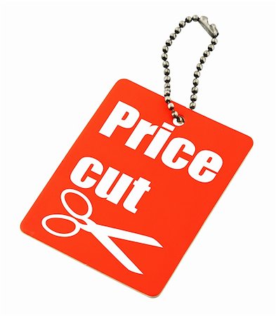 simsearch:400-04497974,k - close-up of Price cut tag against white background Stock Photo - Budget Royalty-Free & Subscription, Code: 400-04497796