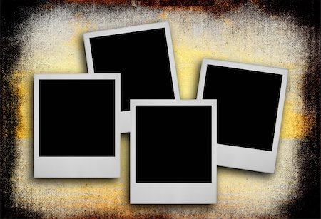 simsearch:400-05032591,k - four blank photo frames against dirty rough grunge background Foto de stock - Super Valor sin royalties y Suscripción, Código: 400-04497823