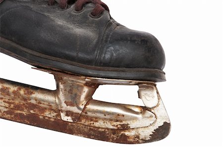 Old children's skates on a white background Stock Photo - Budget Royalty-Free & Subscription, Code: 400-04497887