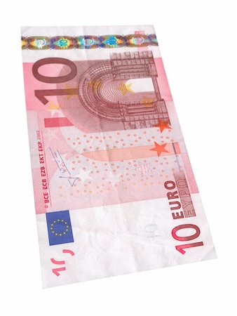 euro union - close-up of 10 Euro banknote isolated on white background Stock Photo - Budget Royalty-Free & Subscription, Code: 400-04497957