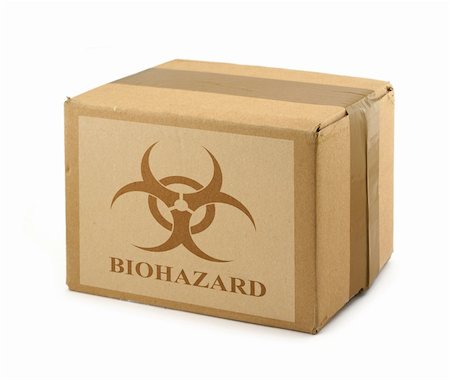 cardboard box with Biohazard Symbol #2 Foto de stock - Super Valor sin royalties y Suscripción, Código: 400-04498604