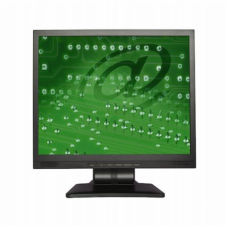 framed computer chip pictures - LCD screen with electronic wallpaper - DESIGN INSIDE IS MY PROPERTY Stock Photo - Budget Royalty-Free & Subscription, Code: 400-04498617