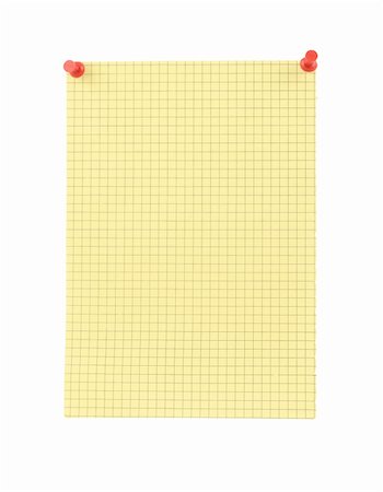 simsearch:400-04497952,k - yellow blank thumbtacked squared paper page Stock Photo - Budget Royalty-Free & Subscription, Code: 400-04498627