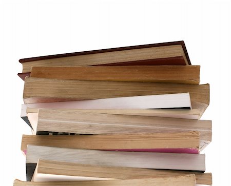simsearch:400-04303759,k - stack of old books isolated on white Stockbilder - Microstock & Abonnement, Bildnummer: 400-04498810