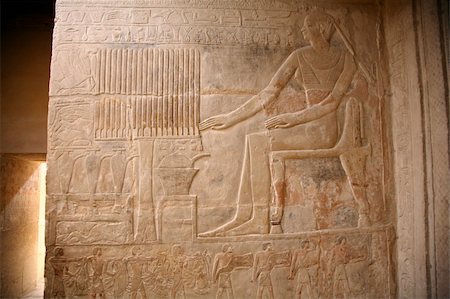 egyptian relief at an egyptian temple Stock Photo - Budget Royalty-Free & Subscription, Code: 400-04499095