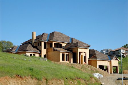 simsearch:400-04478863,k - Exclusive custom home under construction Stock Photo - Budget Royalty-Free & Subscription, Code: 400-04499136