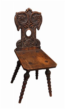 simsearch:400-04658762,k - An old wooden chair decorated with floral pattern. Stockbilder - Microstock & Abonnement, Bildnummer: 400-04499307