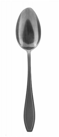 spoon antique - real close-up of spoon isolated on pure white background Stock Photo - Budget Royalty-Free & Subscription, Code: 400-04499335
