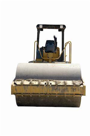 This is a large highway construction packing roller used to pack sand and aggregates before the laying of asphalt. Stock Photo - Budget Royalty-Free & Subscription, Code: 400-04499560