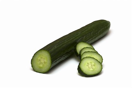 simsearch:400-04347888,k - fresh cucumber on white background Stockbilder - Microstock & Abonnement, Bildnummer: 400-04499746