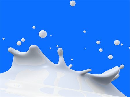 smoothie splash - 3d rendered illustration of a whit milk splash Stock Photo - Budget Royalty-Free & Subscription, Code: 400-04499816