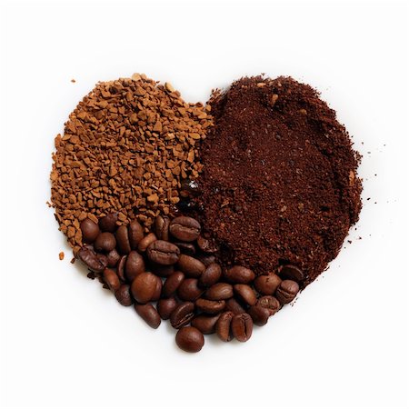 Coffee ground in form of heart Stock Photo - Budget Royalty-Free & Subscription, Code: 400-04490090
