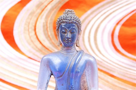 simsearch:841-02712740,k - Blue glass Buddhist statue from Thailand - travel and tourism. Stockbilder - Microstock & Abonnement, Bildnummer: 400-04490621