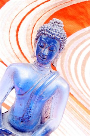 simsearch:400-04962756,k - Blue glass Buddhist statue from Thailand - travel and tourism. Foto de stock - Super Valor sin royalties y Suscripción, Código: 400-04490622