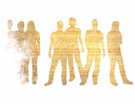 textures style of people silhouettes Stock Photo - Budget Royalty-Free & Subscription, Code: 400-04490736