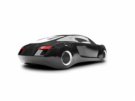 simsearch:400-03983309,k - black car on a white background Photographie de stock - Aubaine LD & Abonnement, Code: 400-04490854