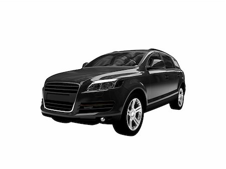 simsearch:400-03983309,k - black car on a white background Photographie de stock - Aubaine LD & Abonnement, Code: 400-04490851