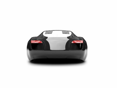 supercar - black car on a white background Stock Photo - Budget Royalty-Free & Subscription, Code: 400-04490853