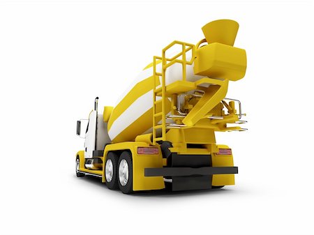 simsearch:400-04167242,k - isolated concrete mixer with clipping path Stock Photo - Budget Royalty-Free & Subscription, Code: 400-04490928