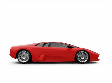 supercar - isolated sport car on white background Stock Photo - Budget Royalty-Free & Subscription, Code: 400-04490951