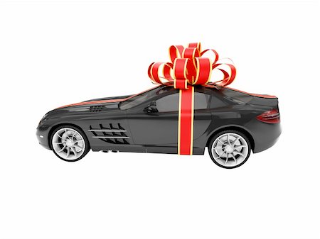 simsearch:400-08161703,k - isolated gift car on a white background Photographie de stock - Aubaine LD & Abonnement, Code: 400-04491005