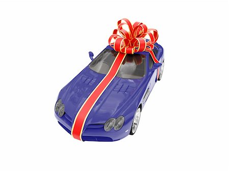 simsearch:400-03979717,k - isolated gift car on a white background Photographie de stock - Aubaine LD & Abonnement, Code: 400-04491006