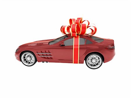 simsearch:400-08161703,k - isolated gift car on a white background Photographie de stock - Aubaine LD & Abonnement, Code: 400-04491007