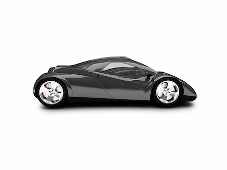 simsearch:400-03983309,k - black super car on a white background Photographie de stock - Aubaine LD & Abonnement, Code: 400-04491037