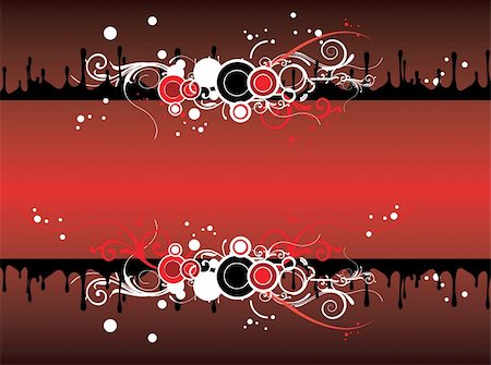 Abstract red- darkred gradient background with curvy design elements, cricles and black splatters. You can use it as an atractive background in websites. Stock Photo - Budget Royalty-Free & Subscription, Code: 400-04491113