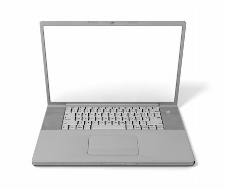 simsearch:400-04474827,k - 3D render of a laptop isolated on a white background Fotografie stock - Microstock e Abbonamento, Codice: 400-04491157