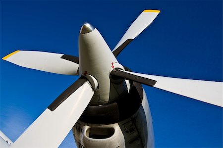 spinning propeller aeroplane - Four bladed propeller Stock Photo - Budget Royalty-Free & Subscription, Code: 400-04491186