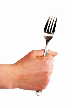 A fork being held by a womans hand. Stock Photo - Budget Royalty-Free & Subscription, Code: 400-04491378