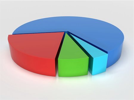 3d scene of the piechart for business Stock Photo - Budget Royalty-Free & Subscription, Code: 400-04491637