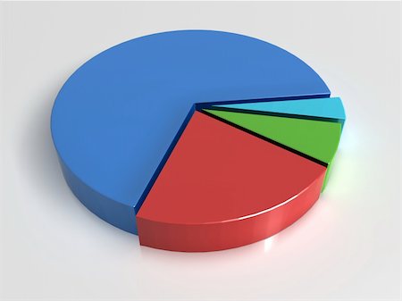 3d scene of the piechart for business Stock Photo - Budget Royalty-Free & Subscription, Code: 400-04491639