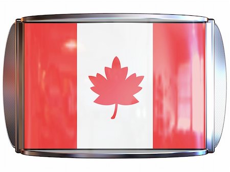 simsearch:400-04615817,k - 3d scene icon with flag of the Canada Foto de stock - Royalty-Free Super Valor e Assinatura, Número: 400-04491684