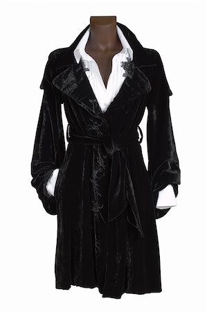 Female black velvet dress and white shirt Stock Photo - Budget Royalty-Free & Subscription, Code: 400-04491833