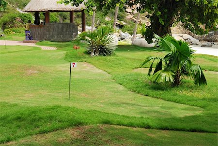 simsearch:400-04319321,k - Golf field near tropical resort Photographie de stock - Aubaine LD & Abonnement, Code: 400-04492141