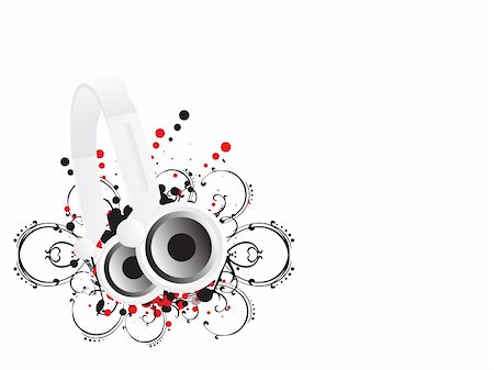 simsearch:400-04952365,k - Headphones and Floral Illustration Stockbilder - Microstock & Abonnement, Bildnummer: 400-04492207