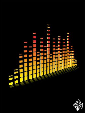 simsearch:400-05106212,k - Orange and Yellow Music Equalizer Vector Illustration Background Stock Photo - Budget Royalty-Free & Subscription, Code: 400-04492260