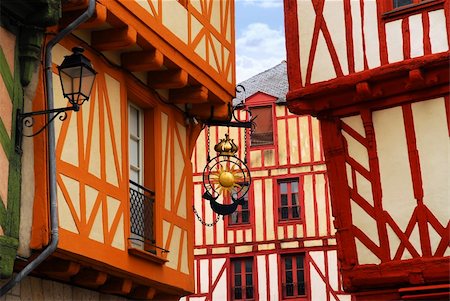 Colorful medieval houses in Vannes, Brittany, France Stock Photo - Budget Royalty-Free & Subscription, Code: 400-04492818