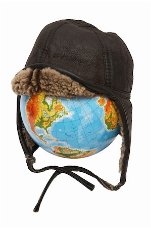 simsearch:400-08192407,k - The globe of the Earth in a winter cap Stock Photo - Budget Royalty-Free & Subscription, Code: 400-04492898