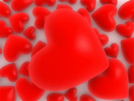simsearch:400-03954598,k - 3d rendered illustration of many red hearts Photographie de stock - Aubaine LD & Abonnement, Code: 400-04493596