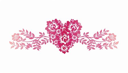 simsearch:400-03985974,k - Ornamental heart pattern for Valentine's day Stockbilder - Microstock & Abonnement, Bildnummer: 400-04504379