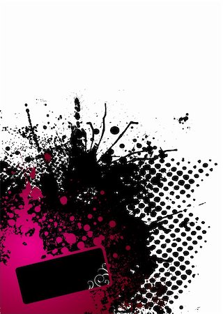 faded splatter background - Abstract red and black corner design with copy space Stock Photo - Budget Royalty-Free & Subscription, Code: 400-04504744