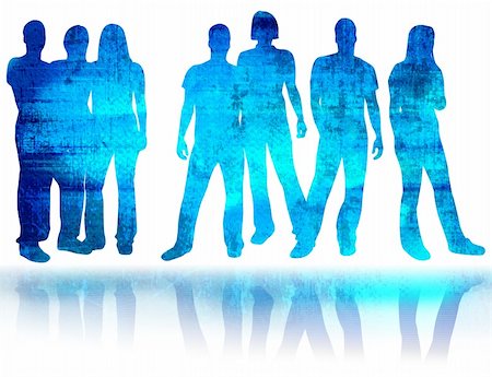 simsearch:400-05034662,k - textures style of people silhouettes Stock Photo - Budget Royalty-Free & Subscription, Code: 400-04505036