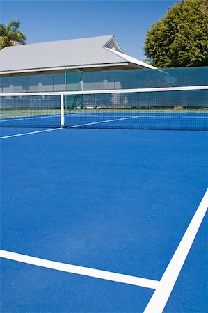 Resort tennis club and tennis courts with balls Stock Photo - Budget Royalty-Free & Subscription, Code: 400-04505615