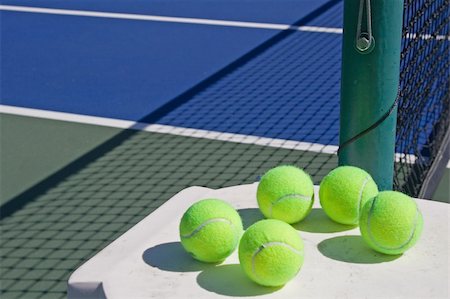 Resort tennis club and tennis courts with balls Stock Photo - Budget Royalty-Free & Subscription, Code: 400-04505618