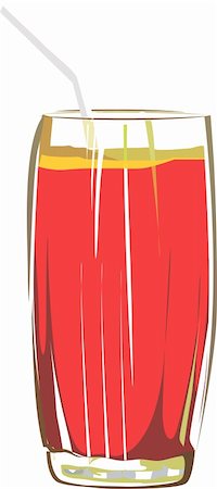 simsearch:400-04524035,k - Illustration of juice filled glass with straw Foto de stock - Super Valor sin royalties y Suscripción, Código: 400-04505707