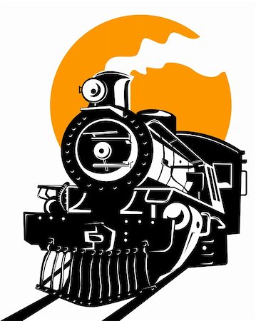 Illustration on rail transport Foto de stock - Super Valor sin royalties y Suscripción, Código: 400-04506499