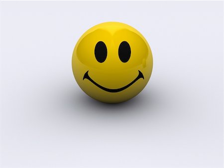 sad yellow icon - A conceptual smiling yellow face - rendered in 3d Stock Photo - Budget Royalty-Free & Subscription, Code: 400-04506613